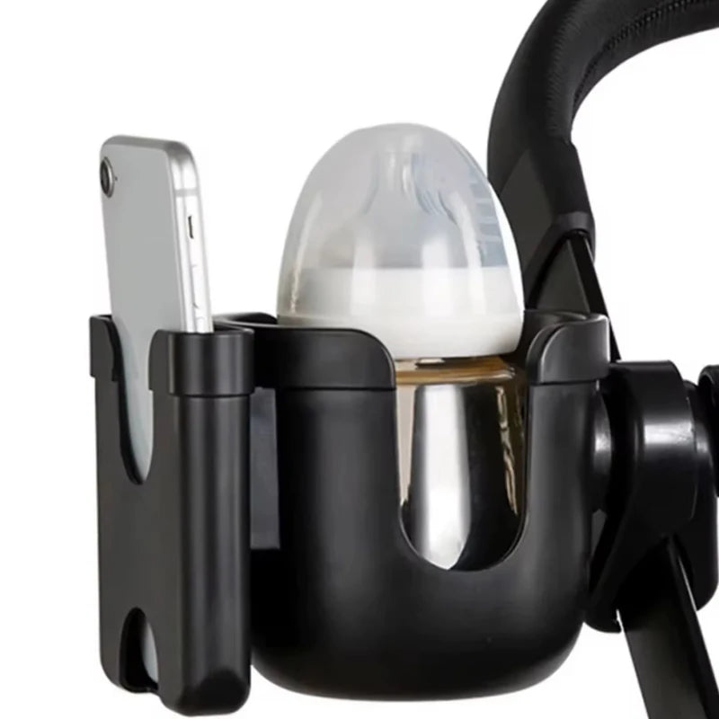 2-in-1 Universal Stroller Cup Holder with Phone Slot