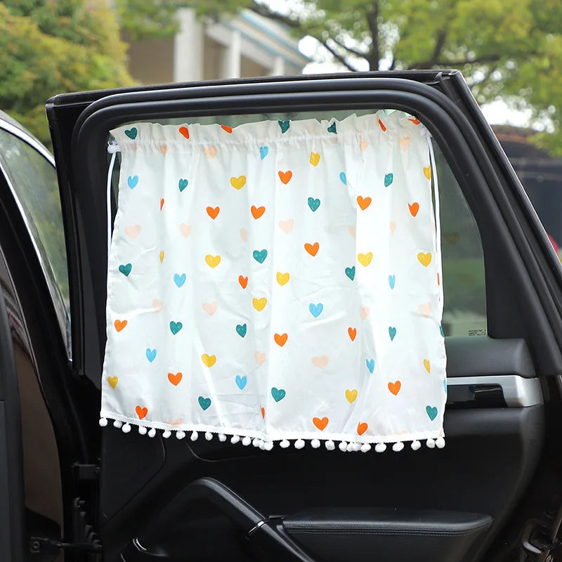 Suction Cup Car Window Curtain – Sunshade for Baby & Toddlers