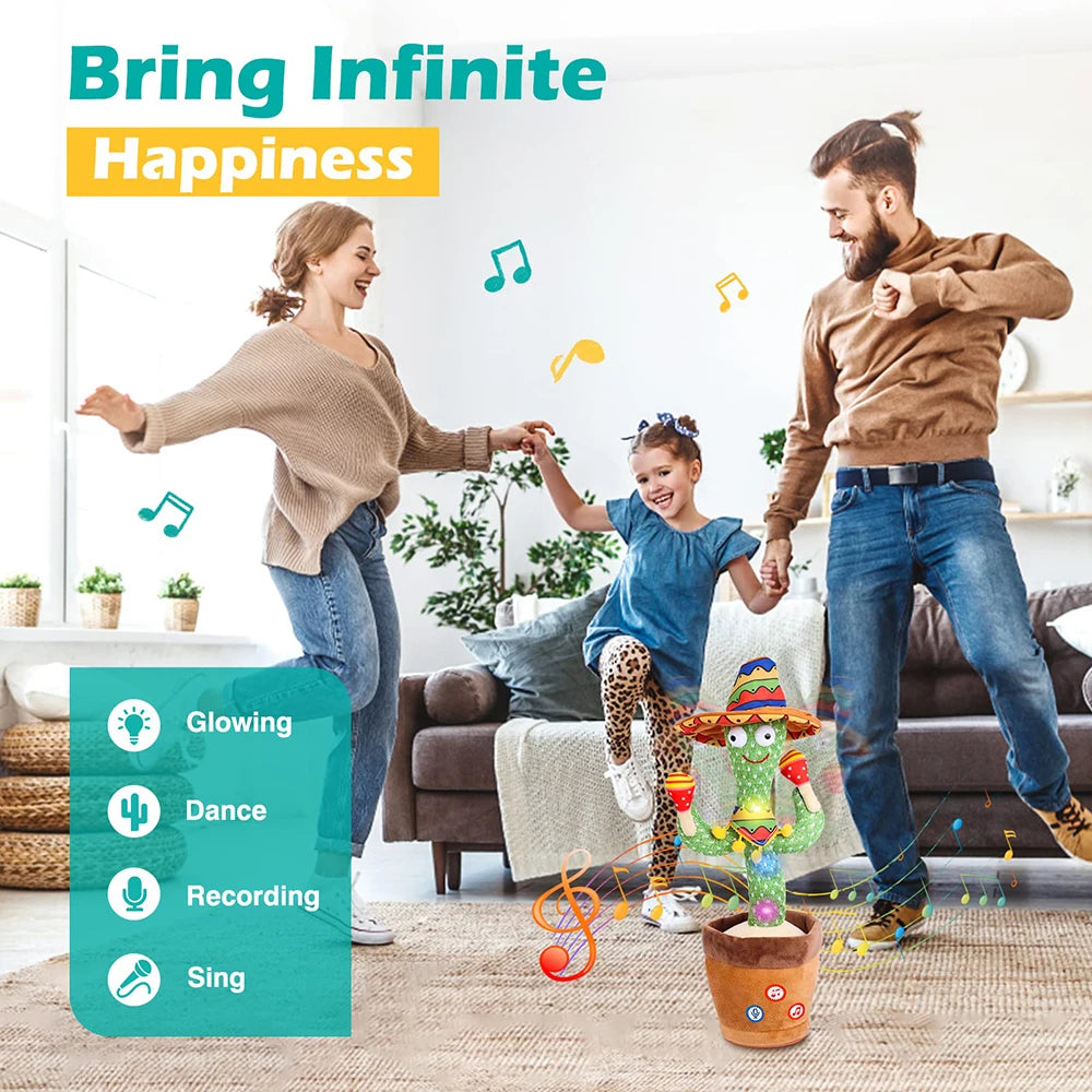 Dancing & Talking Cactus Toy – Music, Lights & Mimicry for Babies & Toddlers