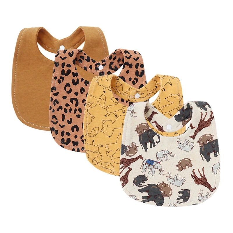 SnuggleTots 4-Piece Baby Bib Set – Soft, Absorbent & Stylish
