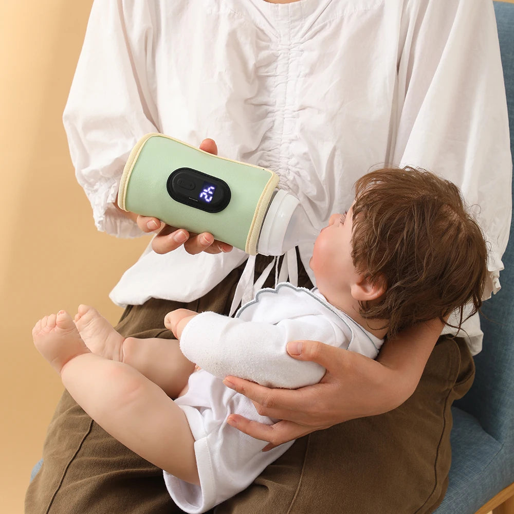 Portable Baby Milk Warmer – USB Powered & Temperature Display