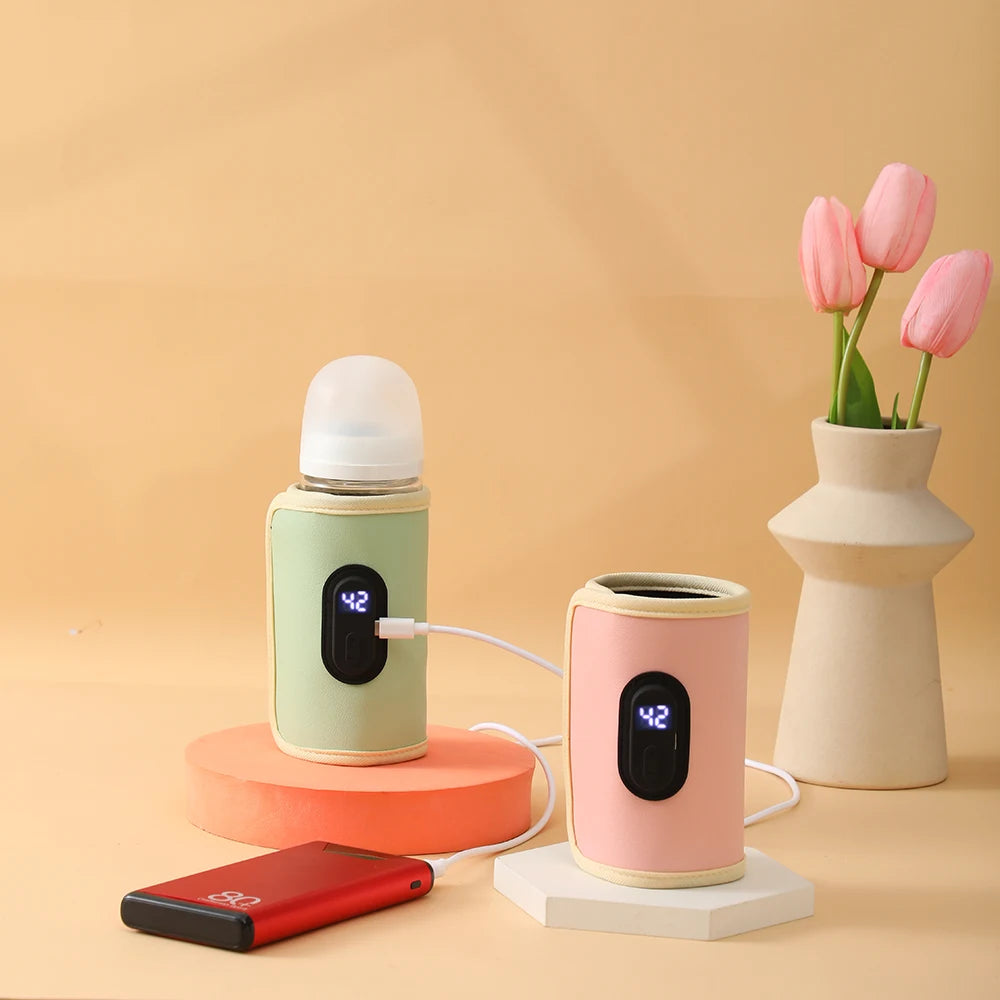 Portable Baby Milk Warmer – USB Powered & Temperature Display