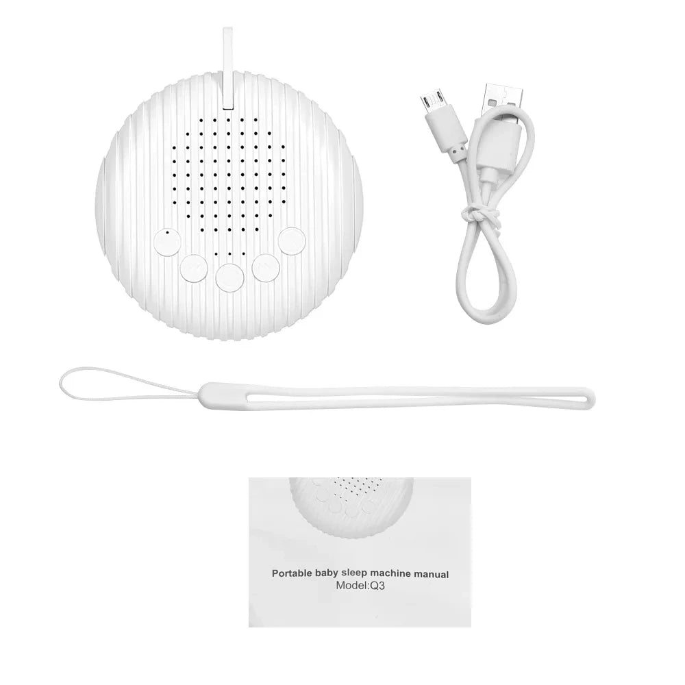10 Songs White Noise Sound Machine – Portable Soothing Sleep Device for Babies