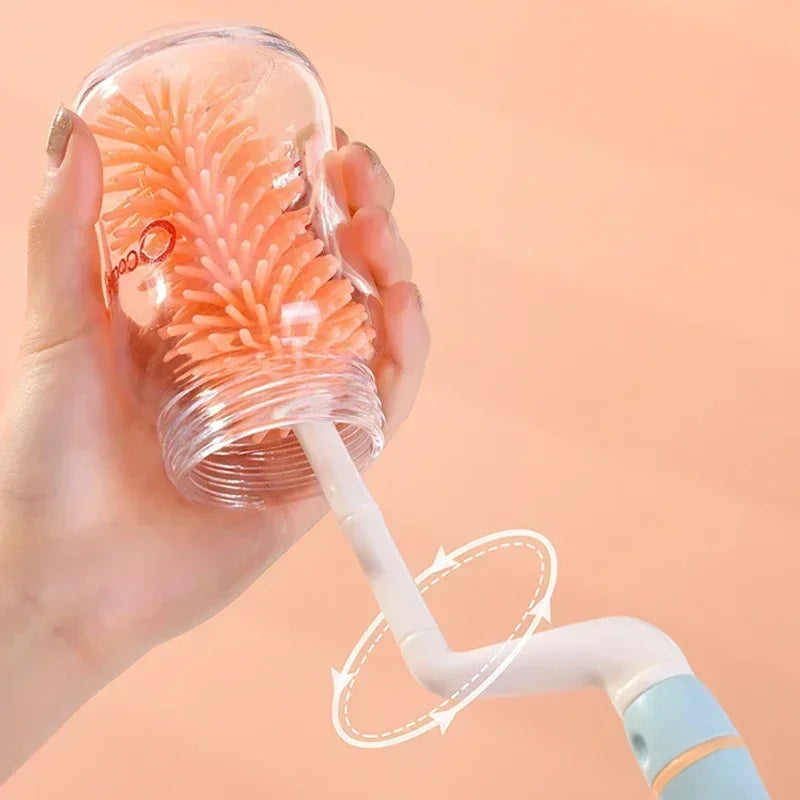 360° Rotating Baby Bottle Brush Set – Complete Cleaning Kit