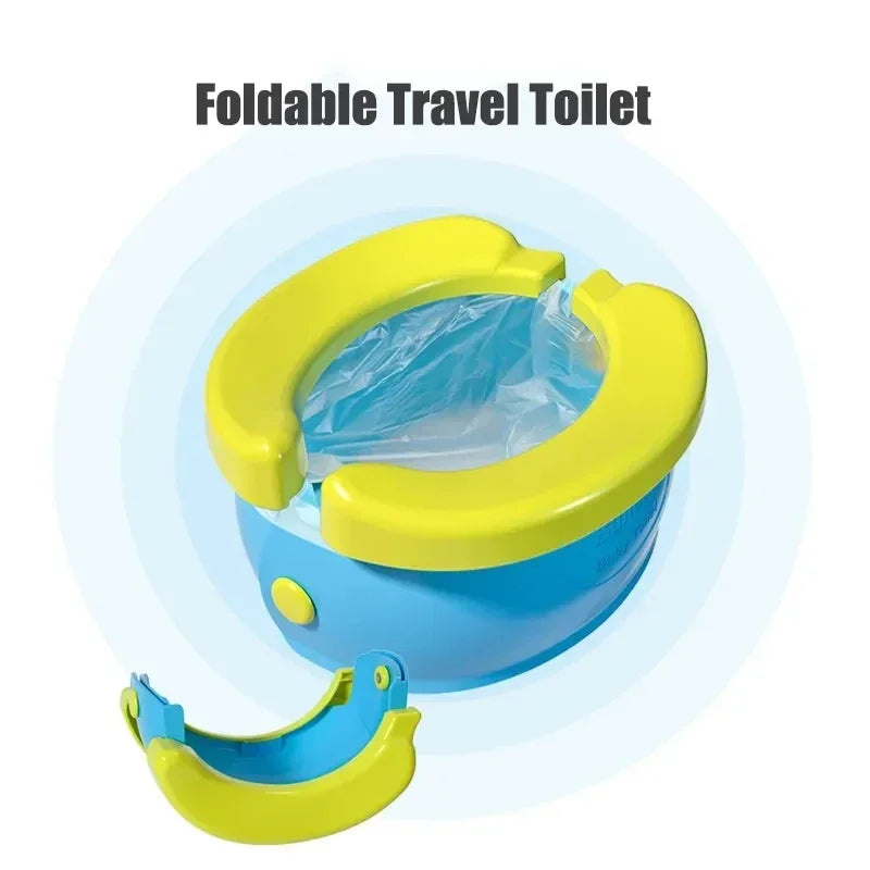 Folding Travel Potty Seat – Portable & Non-Slip with Optional Liners