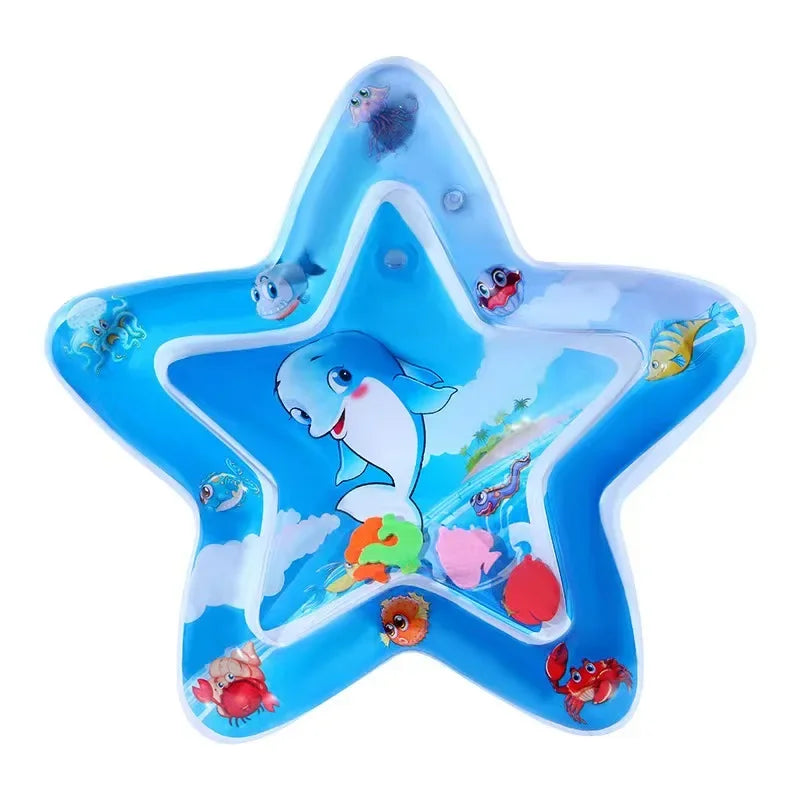 Tummy Time Baby Water Play Mat – Colorful Inflatable Activity Pad for Infants