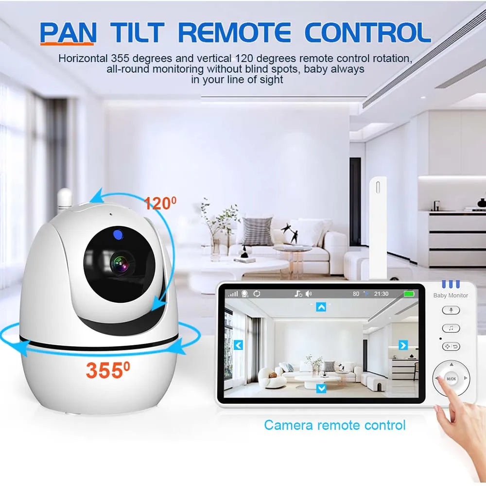 SmartVision™ 5-Inch Baby Monitor with Night Vision & Temperature Sensor