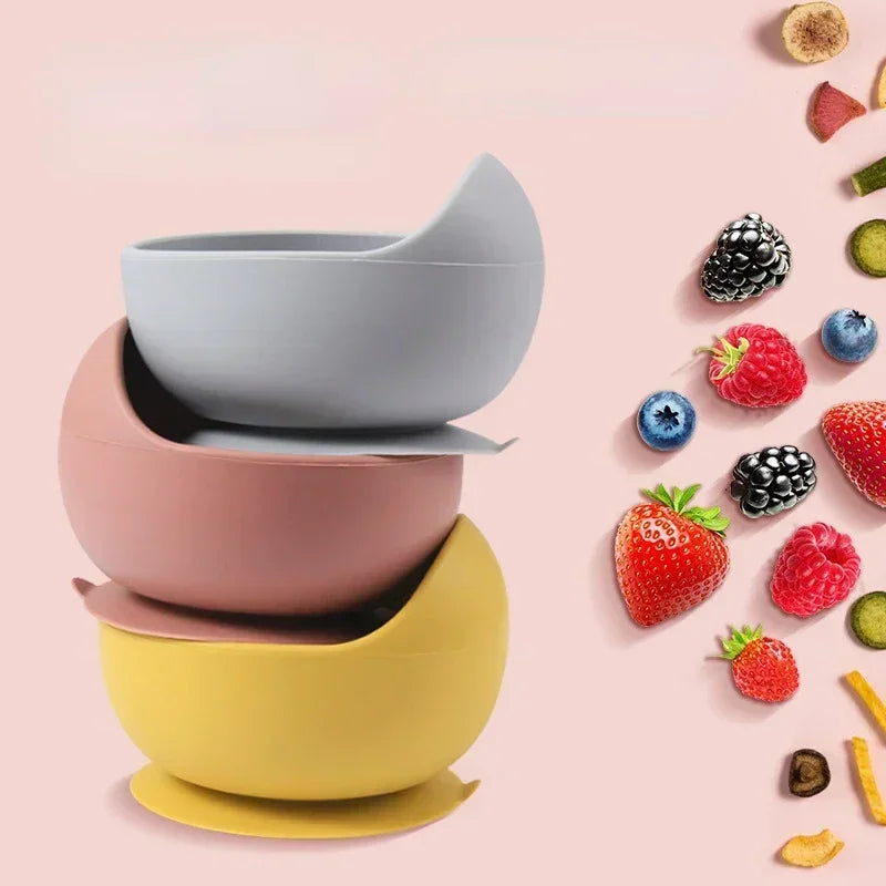 Premium Silicone Baby Feeding Set – BPA-Free, Suction Base, Spill-Proof