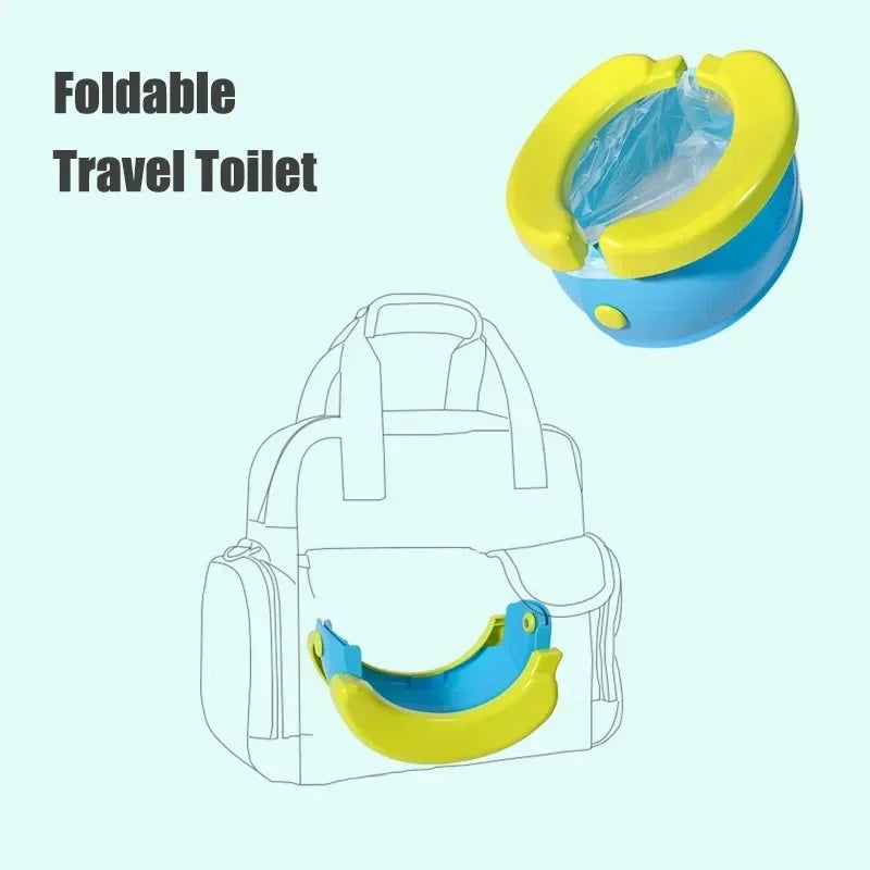 Folding Travel Potty Seat – Portable & Non-Slip with Optional Liners