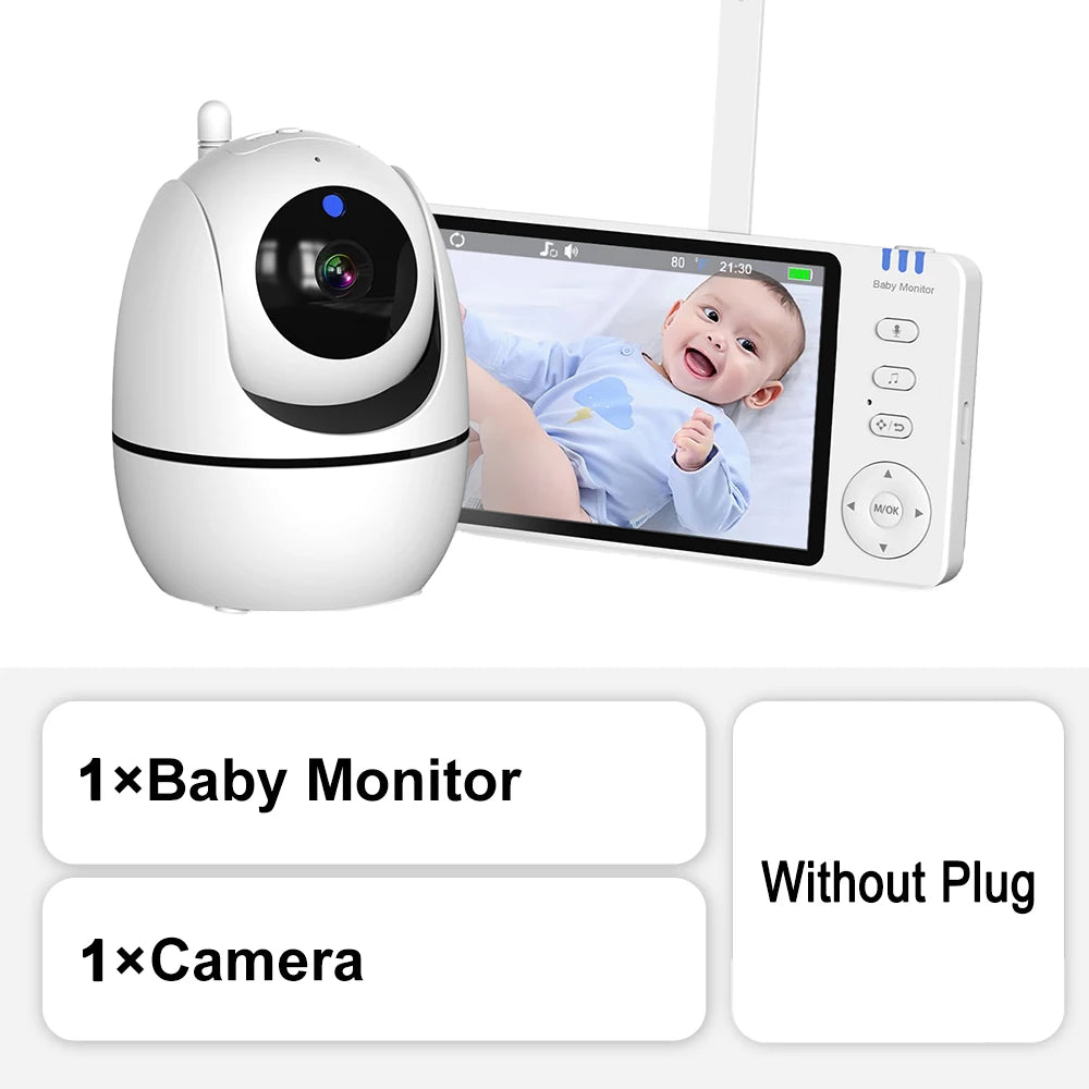SmartVision™ 5-Inch Baby Monitor with Night Vision & Temperature Sensor
