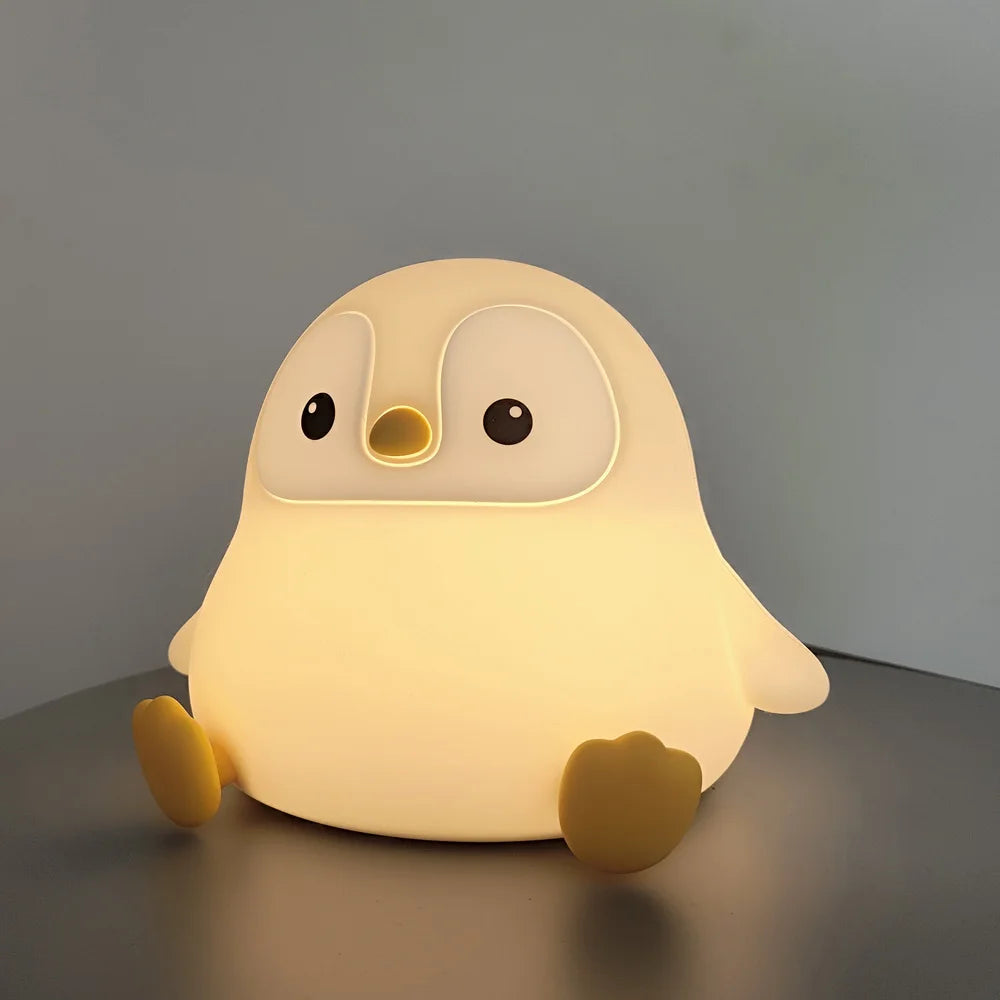 Cute Duck & Capybara Night Light – Soft Silicone Nursery Lamp