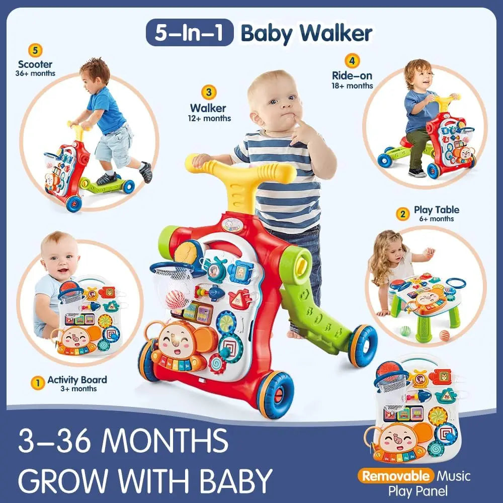 Vatos 5-in-1 Baby Walker & Learning Scooter