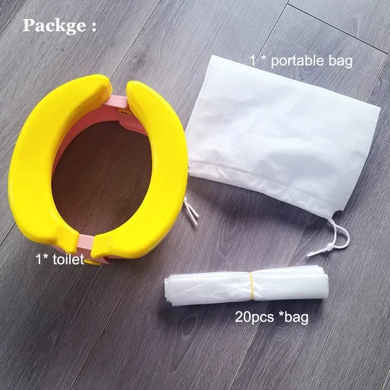 Folding Travel Potty Seat – Portable & Non-Slip with Optional Liners