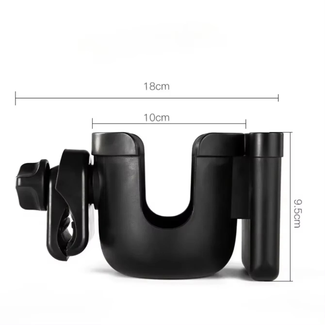 2-in-1 Universal Stroller Cup Holder with Phone Slot