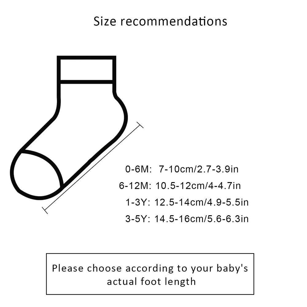 5 Pairs Cozy Bear Baby & Toddler Socks – Soft, Breathable & Comfortable