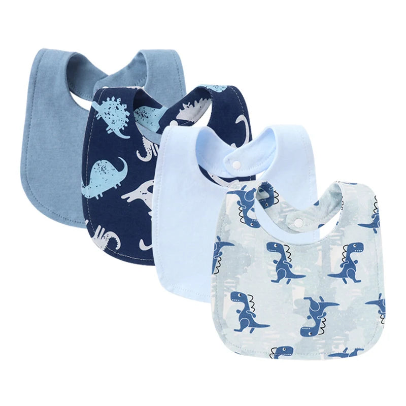 SnuggleTots 4-Piece Baby Bib Set – Soft, Absorbent & Stylish
