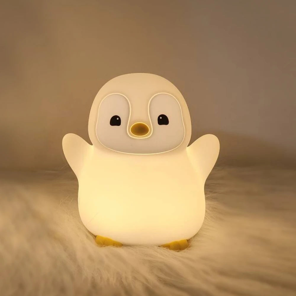 Cute Duck & Capybara Night Light – Soft Silicone Nursery Lamp