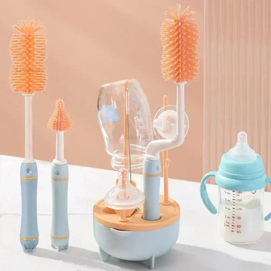360° Rotating Baby Bottle Brush Set – Complete Cleaning Kit