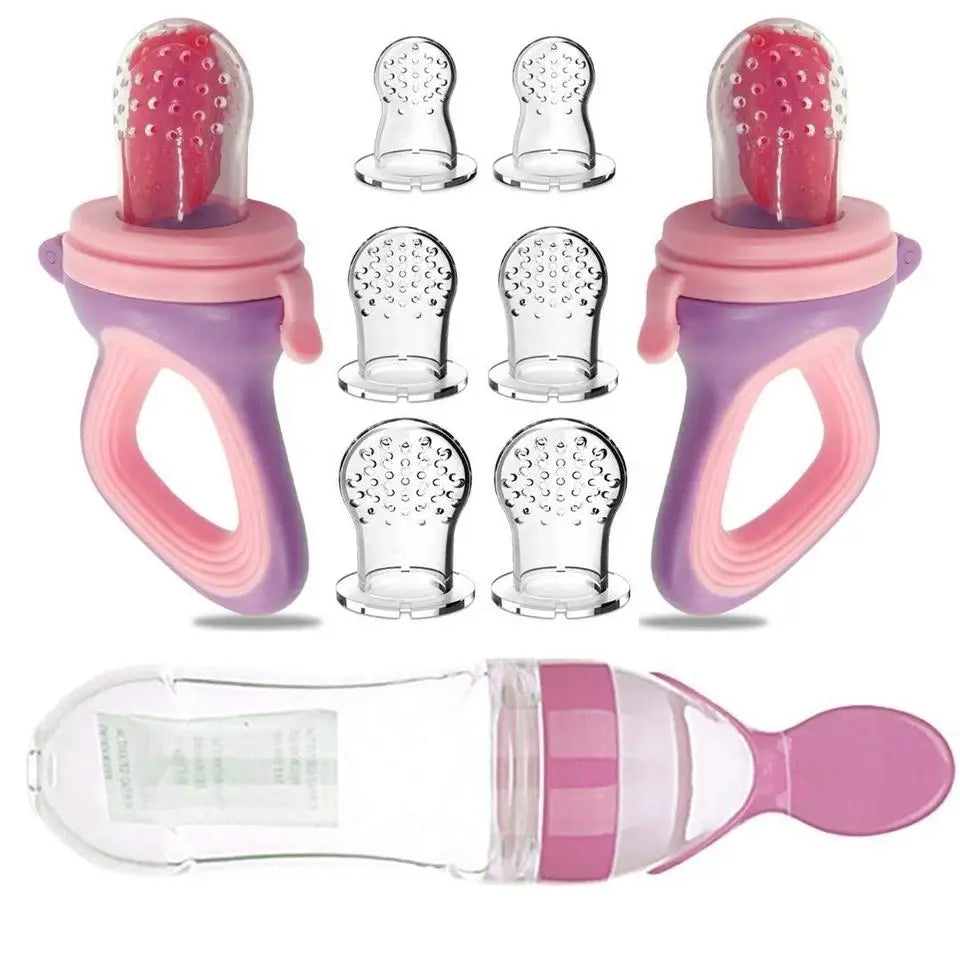 Squeeze & Feed Baby Training Set – Pacifier, Spoon & Storage Nipples