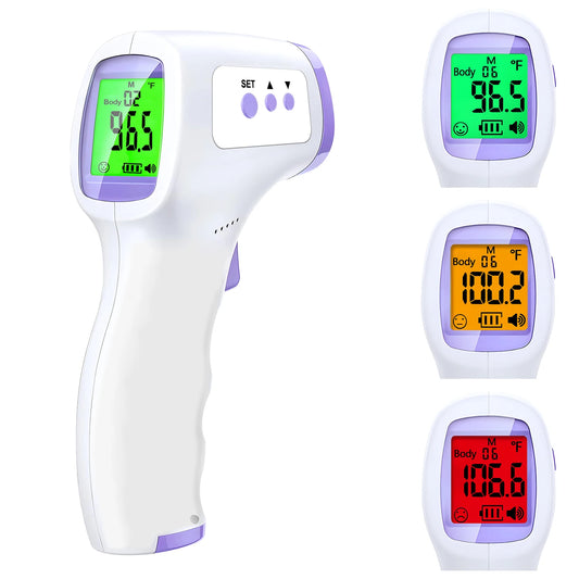 Infrared Digital Baby Thermometer – Touch-Free with Color Display