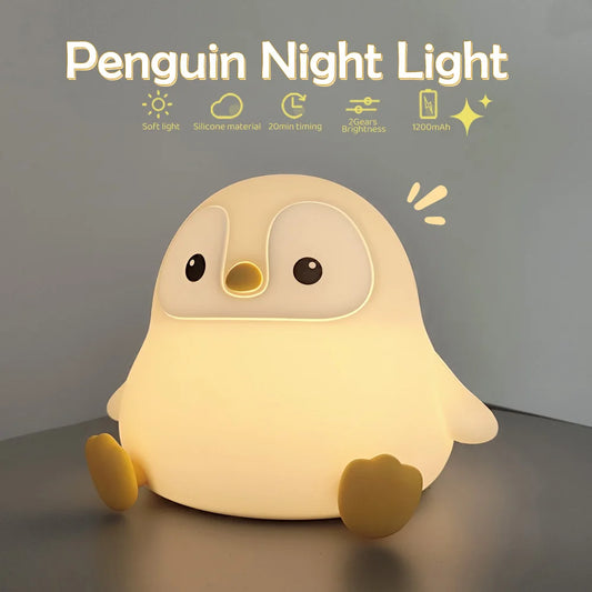 Cute Duck & Capybara Night Light – Soft Silicone Nursery Lamp
