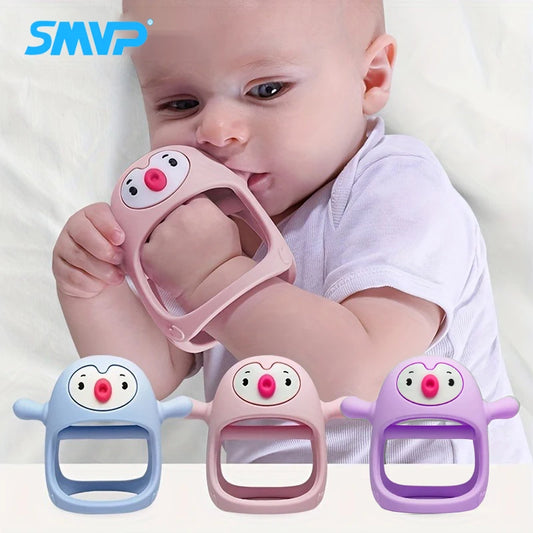 Never Drop Silicone Baby Teether with Handle – BPA-Free, Soothing & Safe