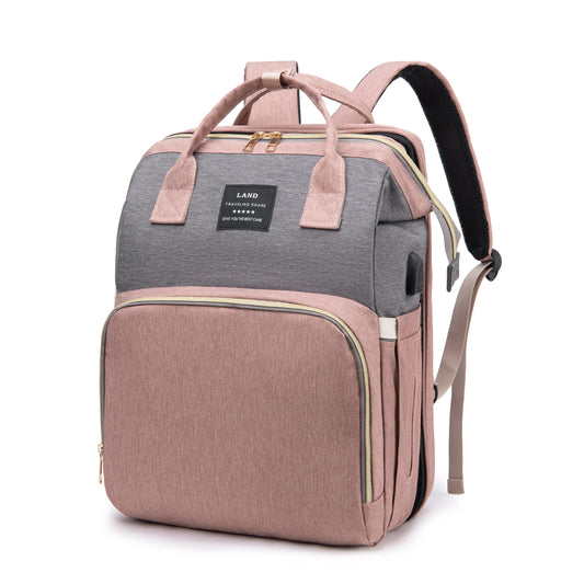 Mommy Diaper Bag with Foldable Changing Station – Stroller Hooks Included