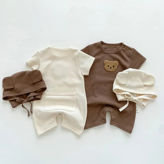 Bear Hugs Baby Romper Set – 2 Colors