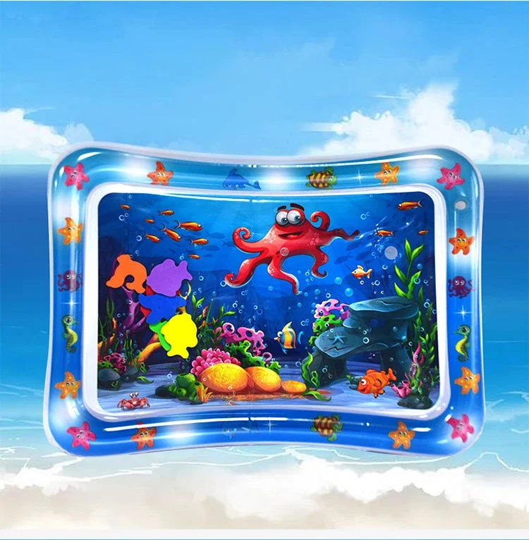 Tummy Time Baby Water Play Mat – Colorful Inflatable Activity Pad for Infants