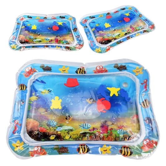 Tummy Time Baby Water Play Mat – Colorful Inflatable Activity Pad for Infants