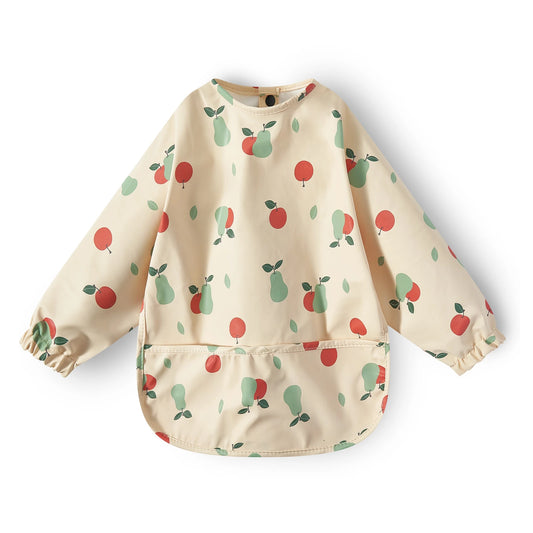 Waterproof Long Sleeve Baby Bib – Full Coverage Feeding Smock with Pocket