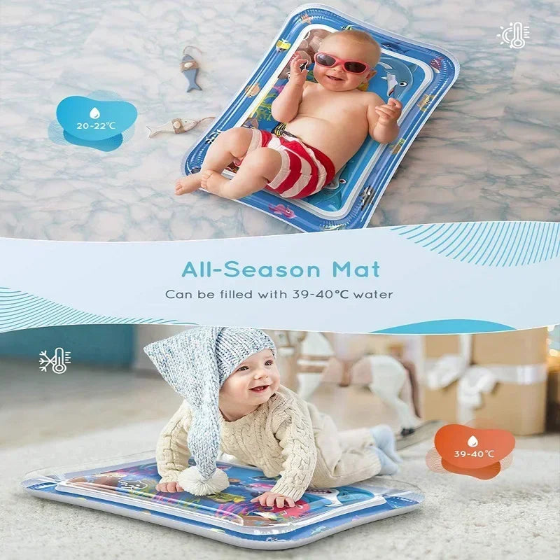 Tummy Time Baby Water Play Mat – Colorful Inflatable Activity Pad for Infants